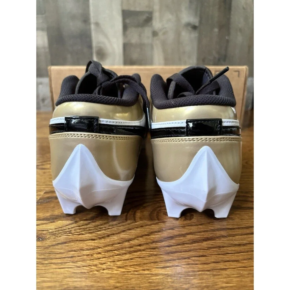 Jordan 1 Low TD Football Cleats Mens Size 11.5 Gold White Black FJ6245-701